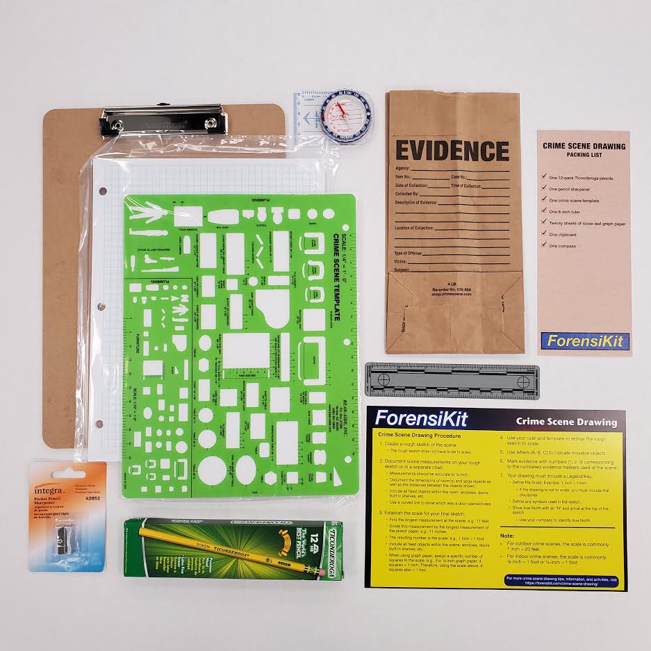 ForensiKit by Crime Scene - Crime Scene Drawing box contents