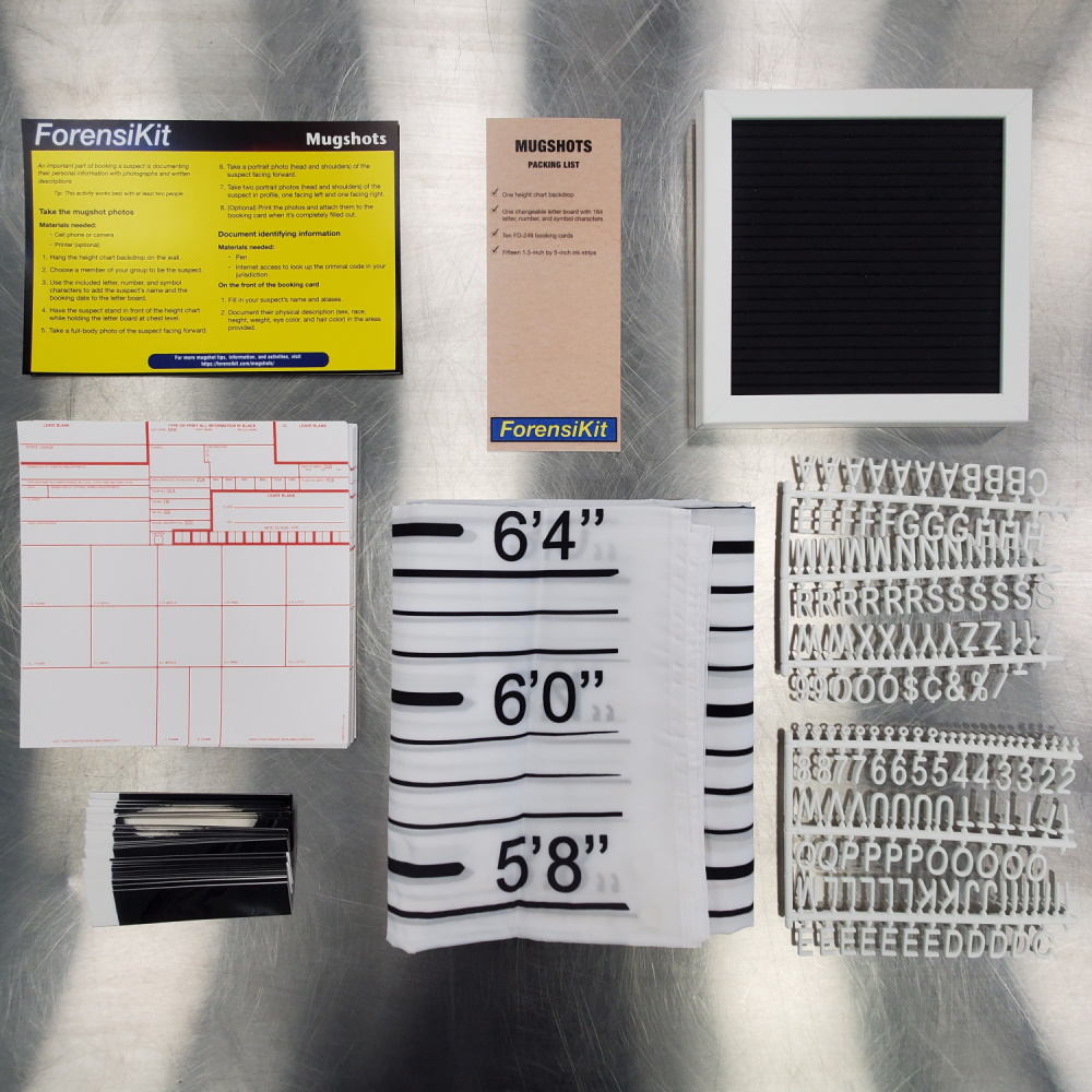 Contents of the Mugshots ForensiKit by Crime Scene